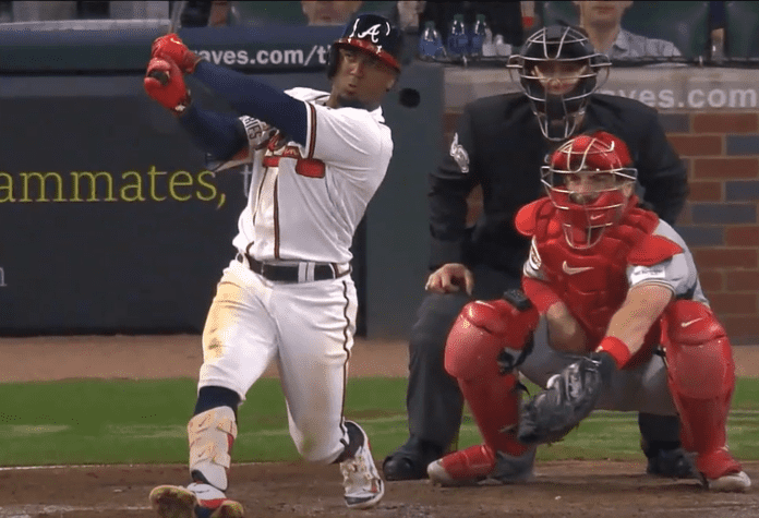 Ozzie Albies hitting Ozzie Albies Atlanta Braves
