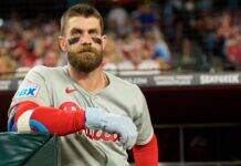 Bryce Harper Reacts to Boos after Phillies’ NLDS loss Bryce Harper Reacts to Boos after Phillies’ NLDS loss
